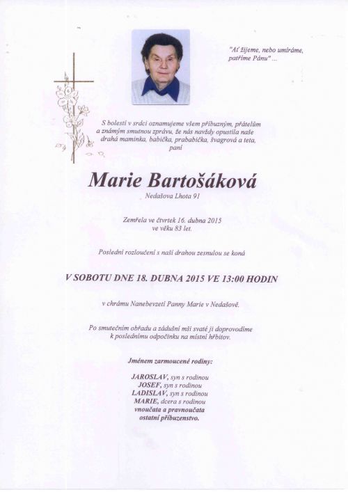 Bartošáková Marie
